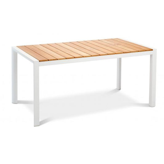 Table Paros 210x90cm blanc/teck