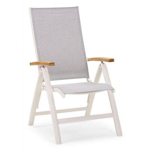 2x Klappsessel Cavalese weiss/Teak