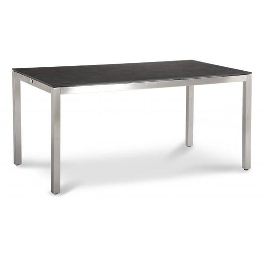 Table Marbella 160x90cm acier inoxydable/Ardesia