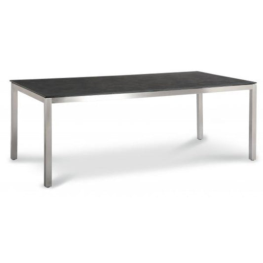 Table Marbella 210x100cm acier inoxydable/Ardesia