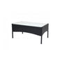 Table de jardin en polyrotin Halden, table d'appoint avec plateau en verre ~ anthracite