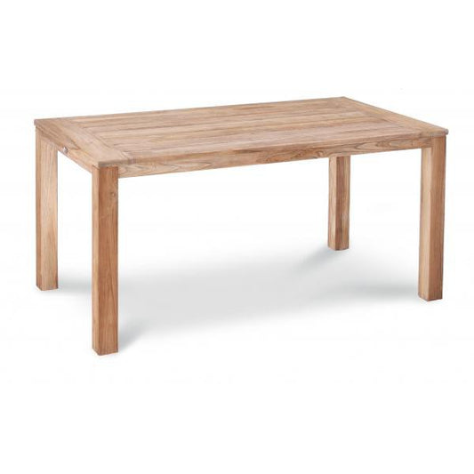 Table en teck Moretti 160x90cm gris délavé