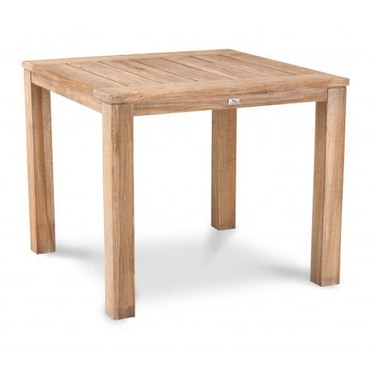 Table en teck Moretti 90x90cm gris délavé