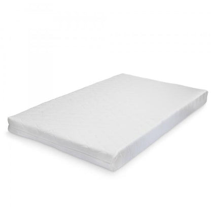 Lit enfant Treviolo 90x200 cm avec matelas en mousse froide et grille gris clair/blanc