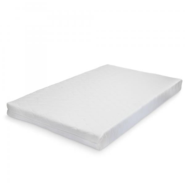 Lit enfant Treviolo 90x200 cm avec matelas mousse froide et grille menthe/blanc