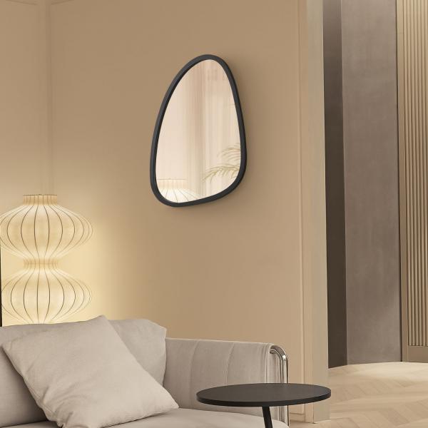 Miroir mural Grottole noir, mat 62x50cm