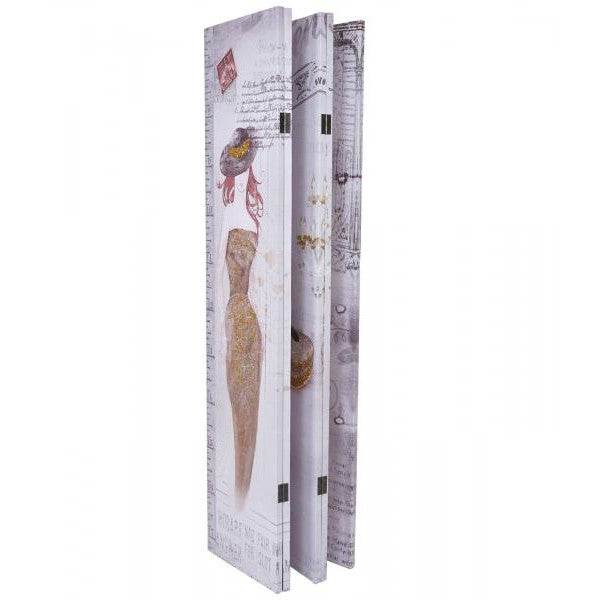 Foto-Paravent Vintage, Raumteiler Trennwand, Glitzer Retro Fashion FSC-zertifiziert ~ 180x200cm - Palo24