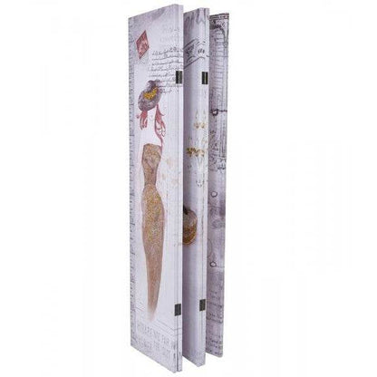 Foto-Paravent Vintage, Raumteiler Trennwand, Glitzer Retro Fashion FSC-zertifiziert ~ 180x200cm - Palo24