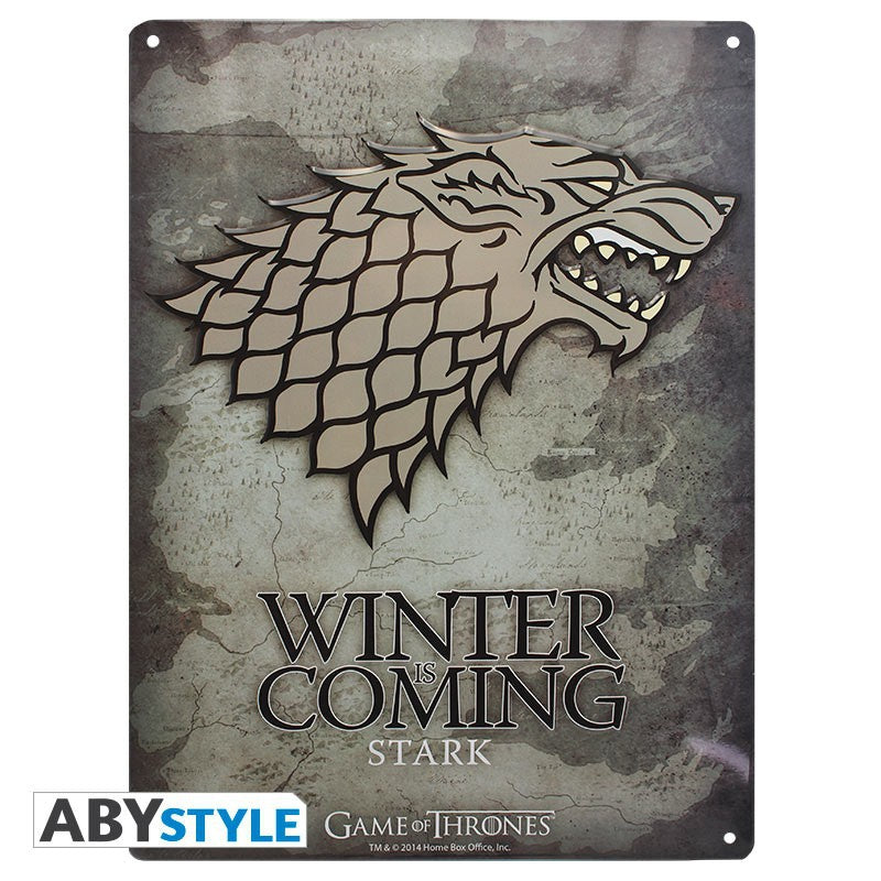 Game of Thrones "Stark" - Piastra metallica - Emblema