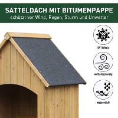 Gerätehaus Gartenschrank Geräteschuppen Holzhütte Giebeldach Natur