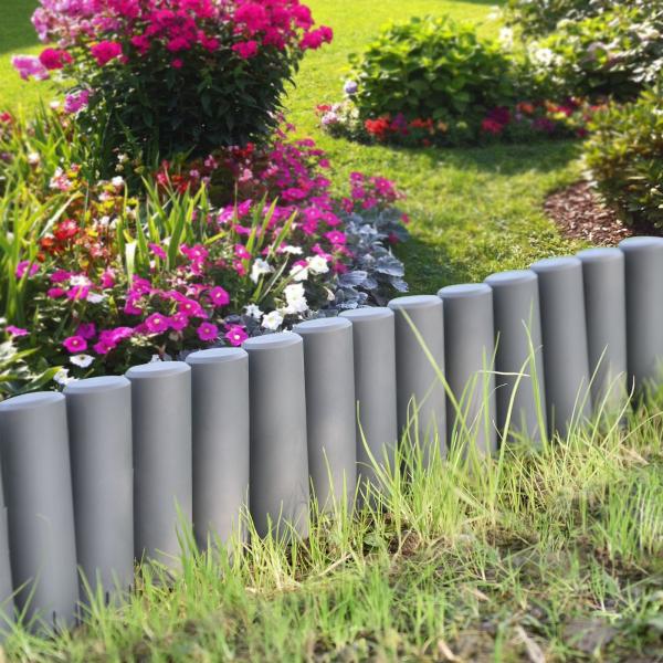 Palisade Espot 10er Set Beetumrandung 270cm Dunkelgrau