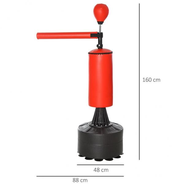 Standboxsack Boxtrainingsgerät Boxassistent Schwarz Rot