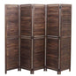 Paravent HWC-C30, Raumteiler Trennwand Sichtschutz, Shabby-Look Vintage, 170x205cm ~ braun - Palo24