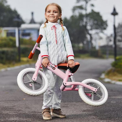 Laufrad mit Stoßdämpfer Kinderrad Lauflernrad Balance Bike 2-5 Jahre PP Rosa