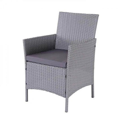Poly-Rattan Garten-Garnitur HWC-D82, Sitzgruppe Lounge-Set ~ grau mit Kissen anthrazit - Palo24