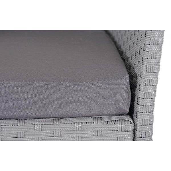 Poly-Rattan Garten-Garnitur HWC-D82, Sitzgruppe Lounge-Set ~ grau mit Kissen anthrazit - Palo24