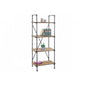Standregal Bücherregal Wohnregal Ablageregal, Industriedesign 4 Ebenen Holz Metall - Palo24