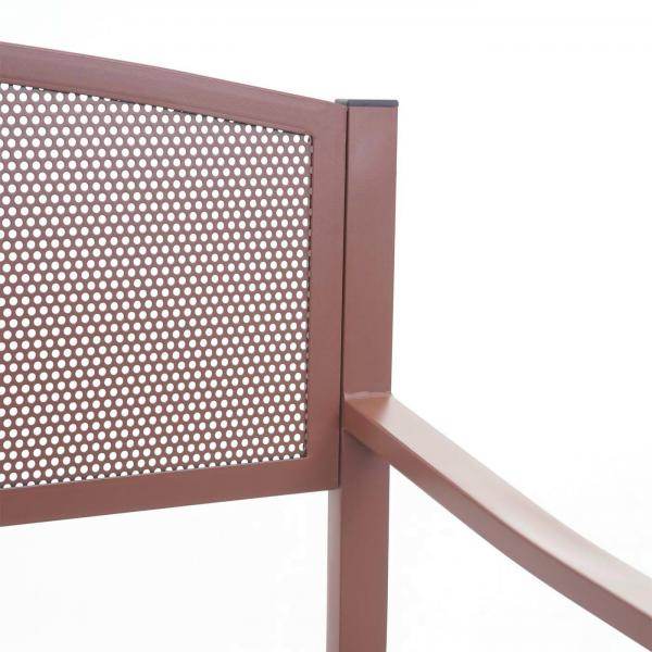 Gartenbank HWC-F52, Bank Parkbank Sitzbank, 2-Sitzer pulverbeschichteter Stahl ~ braun - Palo24