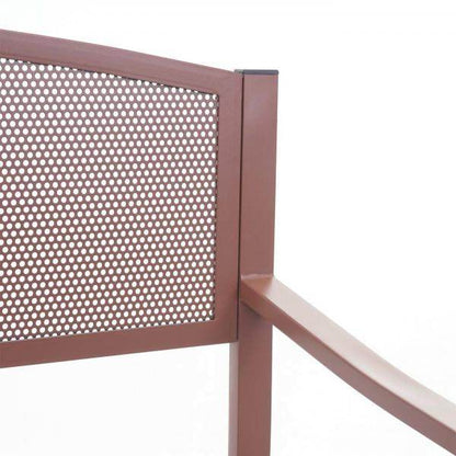 Gartenbank HWC-F52, Bank Parkbank Sitzbank, 2-Sitzer pulverbeschichteter Stahl ~ braun - Palo24