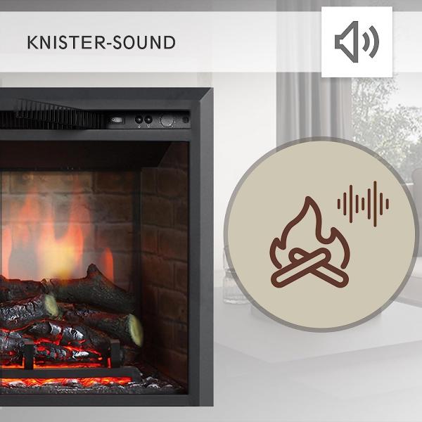 BALDERIA Calida 30" Elektrischer Einbaukamin 3D-Flammeneffekt 2000W - Palo24