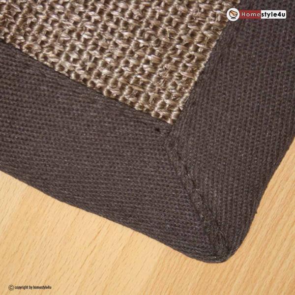 Sisalteppich Bordürenteppich 245 cm x 345 cm Naturfaser Sisal Teppich Braun