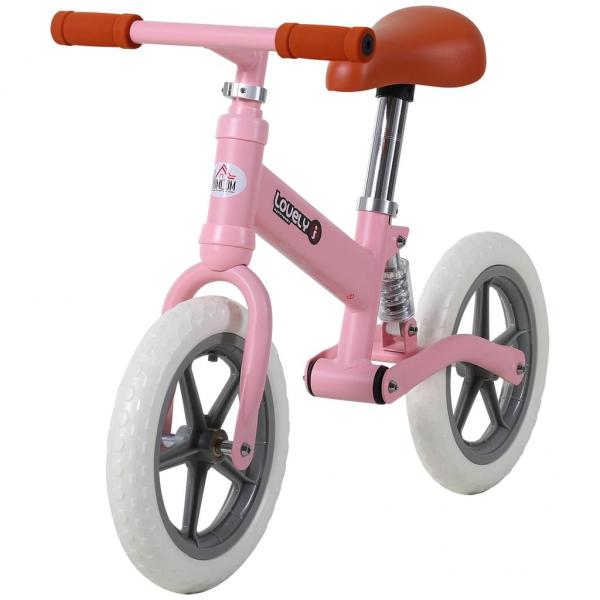 Laufrad mit Stoßdämpfer Kinderrad Lauflernrad Balance Bike 2-5 Jahre PP Rosa