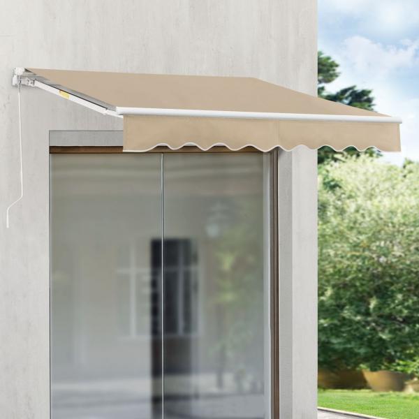 Tenda da sole a braccio articolato Bitonto 250x200cm con manovella Beige