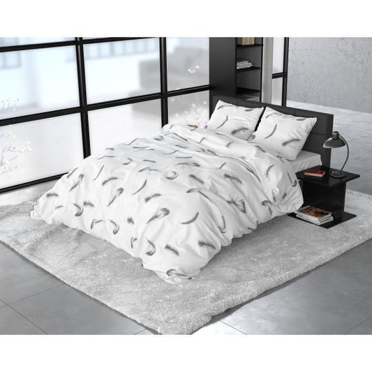 Bettbezug 2-teilig 140x220/60x70cm weiss Vintage - Palo24