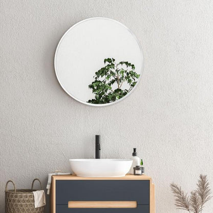 Miroir mural Ordona Ø40cm blanc, mat