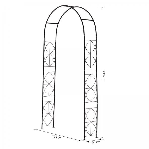 Pflanzbogen Torbogen Rankgitter Rosenbogen Garten Wetterfest H230 cm Metall - Palo24