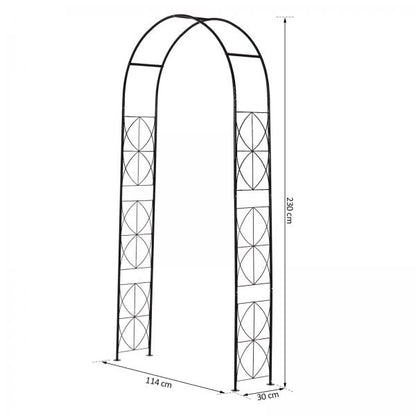 Pflanzbogen Torbogen Rankgitter Rosenbogen Garten Wetterfest H230 cm Metall - Palo24