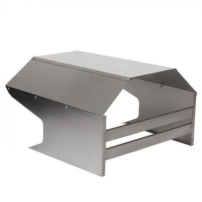 Mähroboter-Garage HWC-L43, Dach Unterstand für Rasenmäher, Metall 40x59x69cm ~ Edelstahl - Palo24