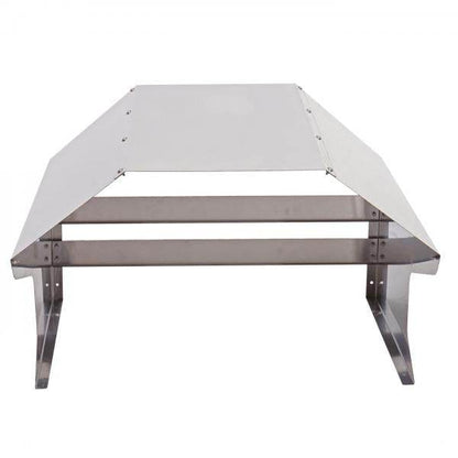 Mähroboter-Garage HWC-L43, Dach Unterstand für Rasenmäher, Metall 40x59x69cm ~ Edelstahl - Palo24