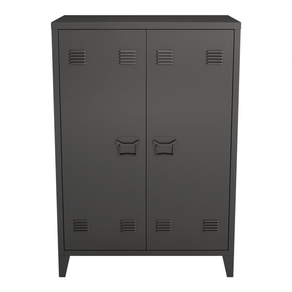 Metallschrank Oripää 110 x 75 x 33 cm Schwarz