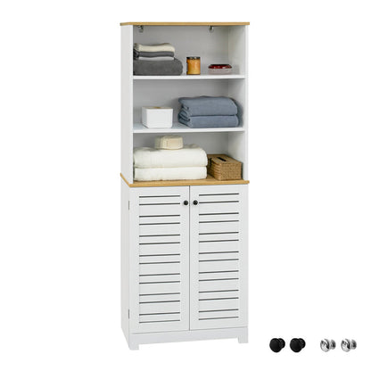 Badezimmer Hochschrank | Badschrank Weiss Badezimmermöbel | BZR44-W