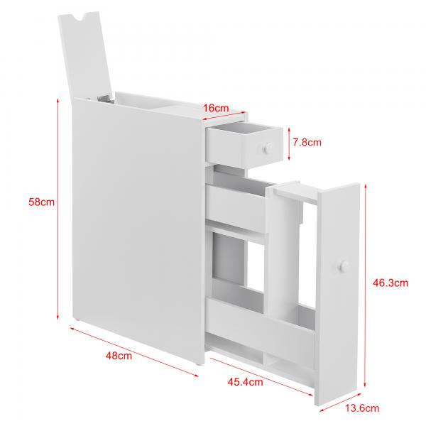 Mobiletto bagno Kihniö 58x16x48cm bianco