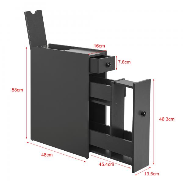 Badezimmerschrank Kihniö 58x16x48cm Dunkelgrau