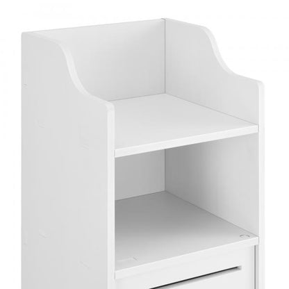 Mobile Bagno Mora 135x32x32 cm con 3 Ripiani WPC Bianco