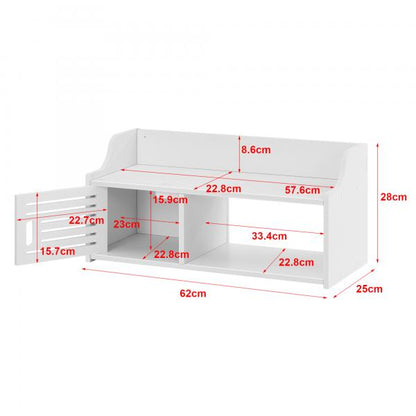 Mobiletto bagno Norberg 28x62x25 cm WPC Bianco