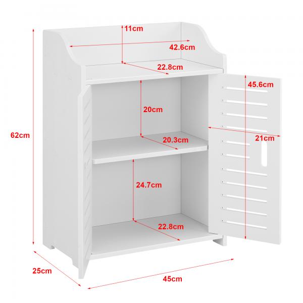 Mobile bagno Trosa 62x45x25 cm WPC Bianco