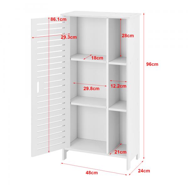 Badezimmerschrank Vansbro 96x48x24 cm WPC Weiss