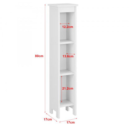 Standregal 80x17x17cm Bräcke Weiss