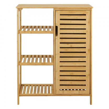 Badezimmerschrank Vetlanda Bambus 87x66x33 cm