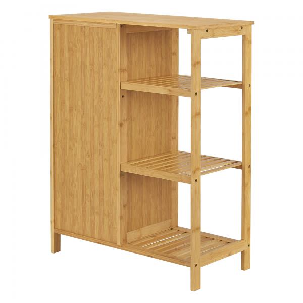 Badezimmerschrank Vetlanda Bambus 87x66x33 cm