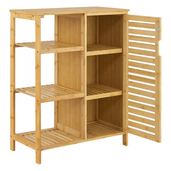 Badezimmerschrank Vetlanda Bambus 87x66x33 cm