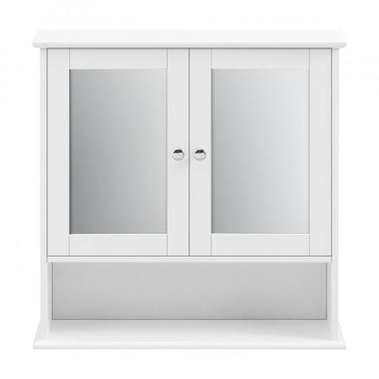 Badezimmerschrank Linz 58x56x13 cm mit Spiegel MDF Weiss