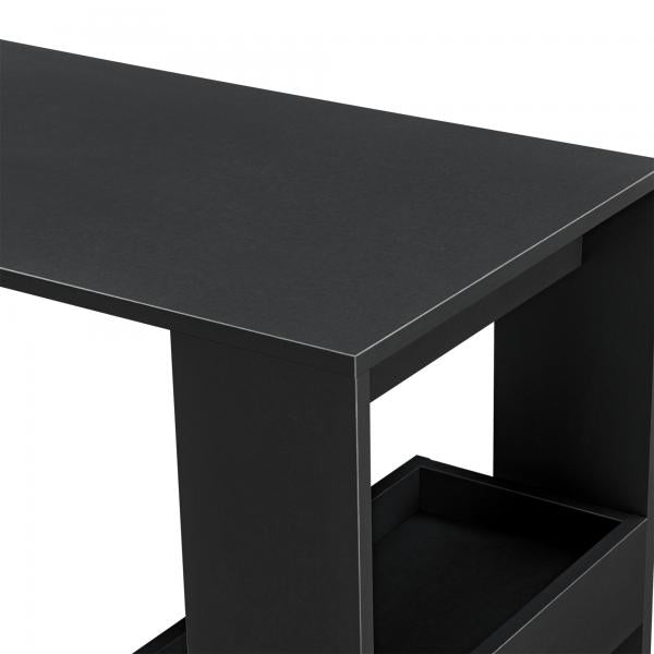 Table de bar Bromölla 120x45x106 cm noir