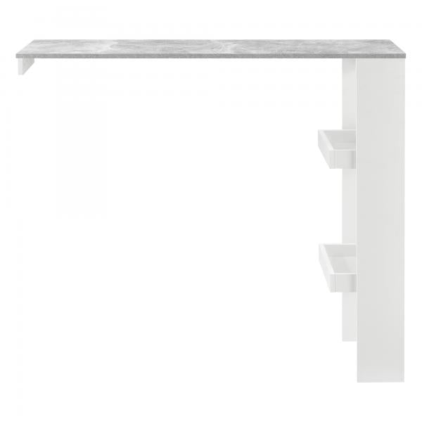 Tavolo da bar Bromölla 120x45x106 cm bianco/effetto cemento