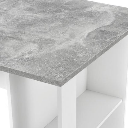 Bartheke Danderyd 120x60x106 cm Weiss/Betonoptik