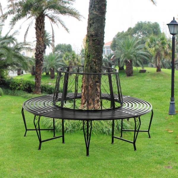 Banc d'arbre Sorrento Noir